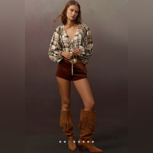 By Anthropologie long sleeve lace up dolman blouse - Picture 4 of 11